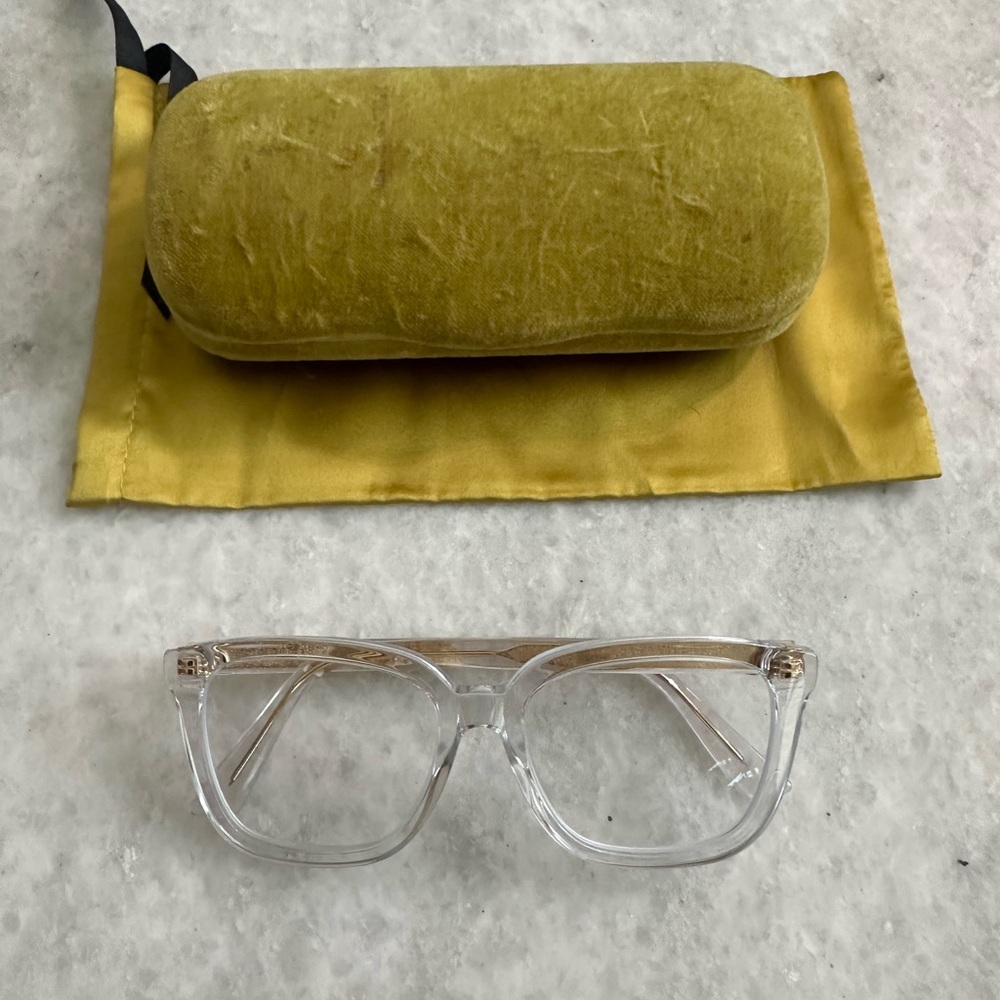 Clear GUCCI Eye Glasses with Velvet Case